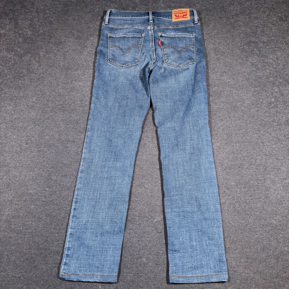 Levi's 312 Shaping Slim Jeans Women 26 Blue Denim Mid Rise Stretch Casual Mom - Picture 3 of 9